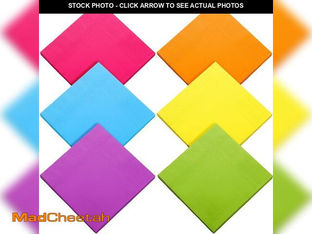 Lot 74-13548291 - Sherr 240 Pcs Multicolor Lunch Napkins Disposable Rainbow Party Supplies Neon Pastel Paper Cocktail ...