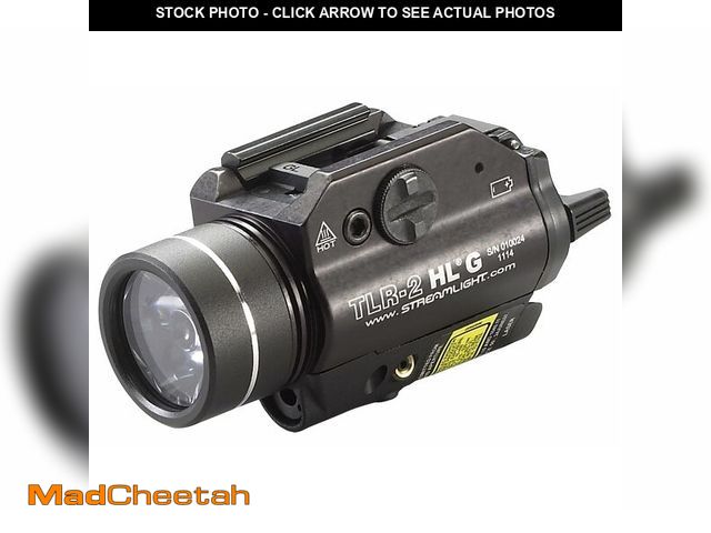 Lot 74-13630424 - Streamlight 69265 TLR-2 HL 1,000-Lumen 20,000-Candela LED Weapon Light with Green Laser, CR123A Powe...