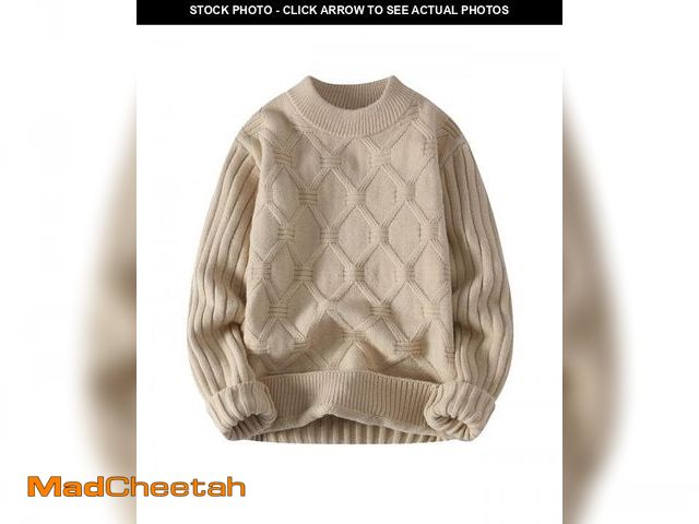 Lot 74-12359623 - Aelfric Eden Oversized Sweater Long Sleeve Women Crewneck Pullover Beige - UNUSED