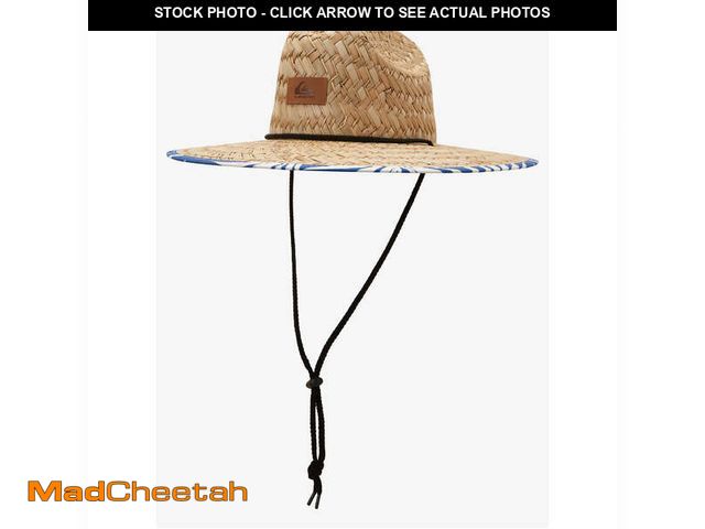 Lot 74-14599665 - Quiksilver Mens Straw Hat Pierside Print Beach Hat Sun Hat - UNUSED