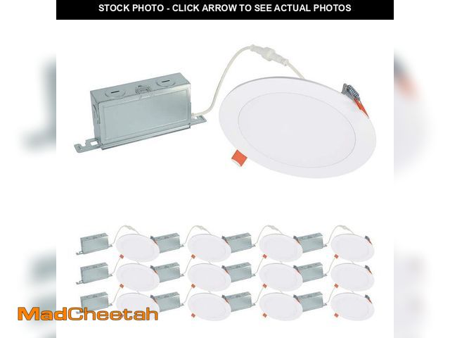 Lot 74-12611232 - HALO HLBSL 6 in. Can Less Integrated LED, 900 Lumens, 5CCT, White (12-Pack) - UNUSED