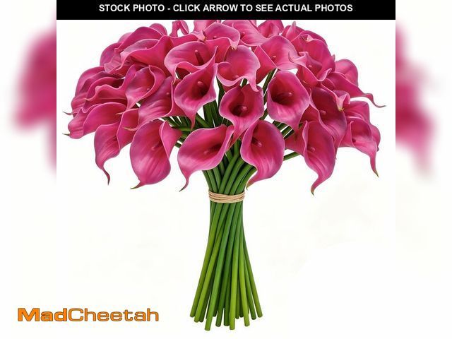 Lot 74-14273813 - VIKINGS PANDA 36 PCS Calla Lily Artificial Flowers,12.8'' Latex Fake Lilies for Bridal Wedding Bouqu...