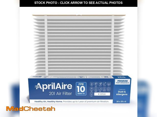 Lot 74-13667353 - AprilAire 201 20 in. x 25 in. x 6 in. MERV 10 FPR 10 Pleated Air Filter For Air Cleaner Models 2200,...