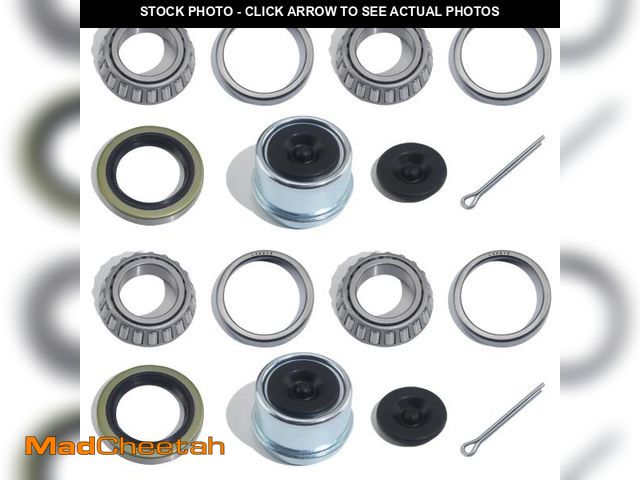 Lot 74-12216329 - GREPSPUD 2Sets for 1-1/16'' Axle Trailer Hub Bearings Kits, L44649 / L44610 Bearings, 12192TB Grease...