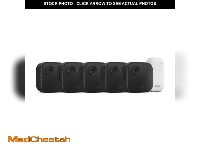 Lot 74-12558928 - Blink Outdoor 4-Core-Wireless Battery Operated Smart Security Camera System w/ 5-Cameras and Include...