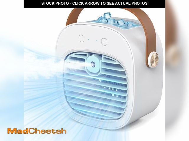 Lot 74-14479810 - Portable Air Conditioner -5200mAh Rechargeable Mini Air Conditioner with 3 Speed Settings, 5-10 Hour...