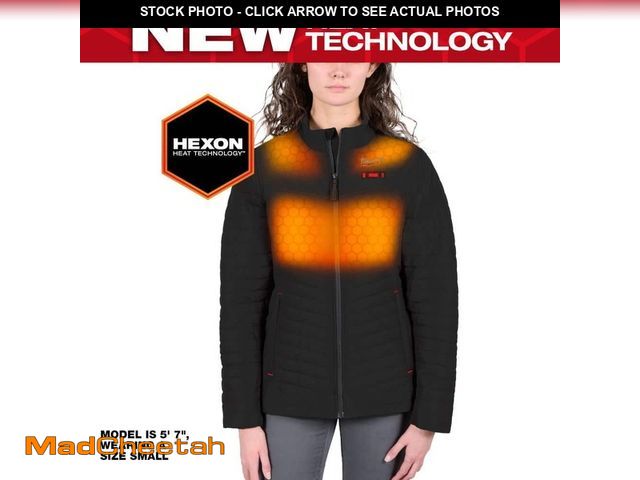 Lot 74-13133974 - Milwaukee Women's Small M12 12-Volt Lithium-Ion Cordless AXIS Black Heated Quilted Jacket Kit with (...