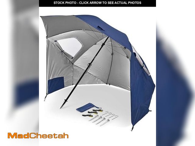 Lot 74-12140743 - Sport-Brella Premiere XL 9-Foot Umbrella - Heavy-duty 1.25" Center Pole &amp; Twist Handle Auger - U...