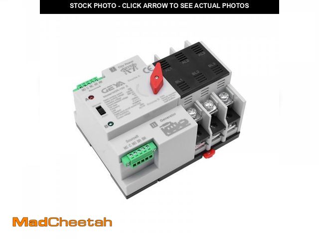 Lot 74-11550428 - GEYA Mini ATS Automatic Transfer Switch Electrical Selector Switches Dual Power Switch 3Pole 100A 11...