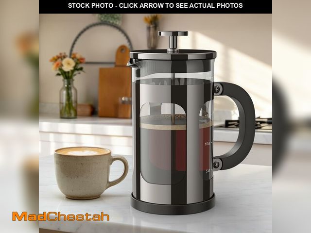 Lot 74-14303535 - Veken French Press Coffee Maker 21oz 0.6 L, Single Serve Small Pot, Heat Resistant Thickened Borosil...