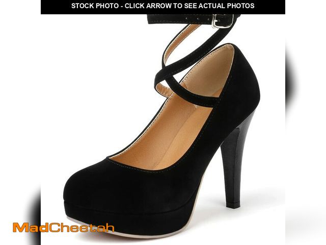 Lot 74-14050782 - Mostrin Black Strappy Heels for Women Sexy Closed Toe Platform Pumps Dressy High Heel Shoes for Stri...
