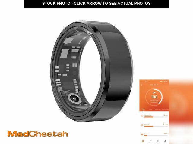 Lot 74-12712285 - GenXenon Fitness Tracker Smart Ring,Step Counter,Heart Rate Blood Oxygen Sleep Tracker Health Ring, ...