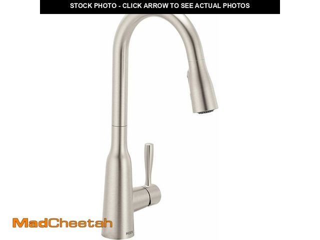 Lot 74-13844711 - Moen Orivesi Stainless Pulldown Kitchen Faucet with Power Boost, Transitional Kitchen Faucet, One-Ha...