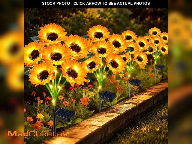 Lot 74-14434103 - yeuago Solar Sunflower Lights 4 Pack 24 Flowers Gift for Mom - UNUSED