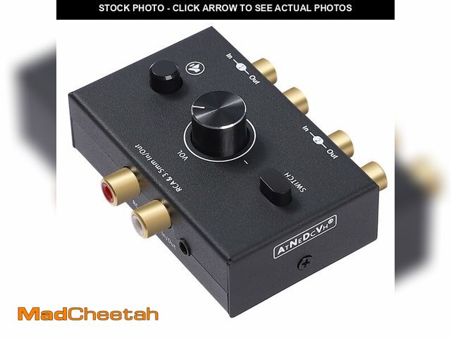 Lot 74-12698352 - AtNeDcVh RCA 3.5mm Port 1 in 2 Out / 2 in 1 Out Bi-Directional Audio Switcher, 2-Way Stereo L/R Soun...