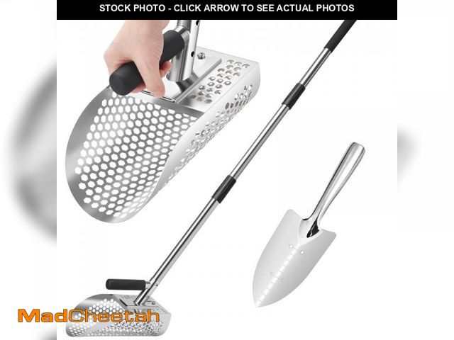 Lot 74-12306914 - GADFISH Sand Scoop for Metal Detecting, Metal Detector Scoop, Stainless Steel Sand Sifter Shovel, Fa...