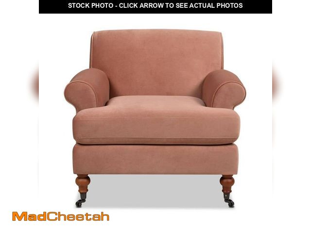 Lot 74-14254968 - Jennifer Taylor Alana 38 in. Rolled Arm Lawson French Country Velvet Large Living Room Accent Arm Ch...