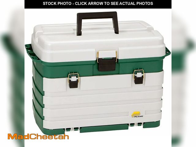 Lot 74-14305811 - Plano 4-Drawer Tackle Box Green Metallic/Silver ,One Size - UNUSED