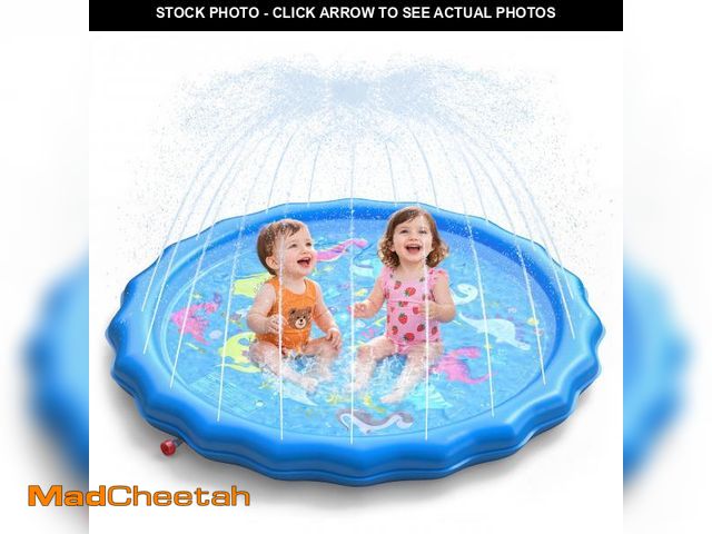 Lot 74-12127114 - QPAU Splash Pads for Toddlers 1-3, Durable 67" Baby Splash Pad, Outdoor Sprinkler for Kids Toddler T...