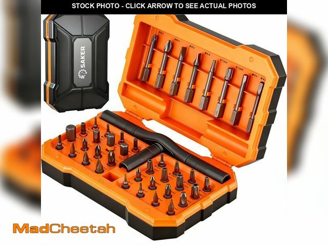 Lot 74-14431482 - Saker 42-in-1 Magnetic Screwdriver Kit with Ratchet T Handle Multi-Bit Tool Set for Gifts Home, Comp...