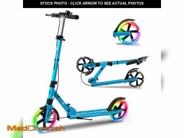Lot 74-13764594 - Welmotive Kick Scooter for Kids Ages 6+ Teens &amp; Adults, with front handbrake and Rear Brake, and...