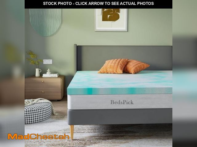 Lot 74-12365762 - BedsPick 2 Inch Twin XL Memory Foam Mattress Topper,Memory Foam Dorm XLong Single Mattress Pad Twin ...