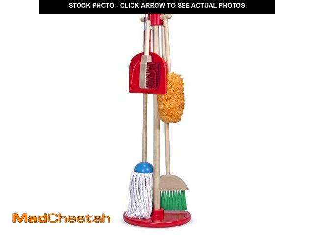 Lot 74-12146013 - Melissa &amp; Doug Dust Sweep Mop 6-Piece Pretend Play Set, Toddler Toy Cleaning, Pretend Play Home ...