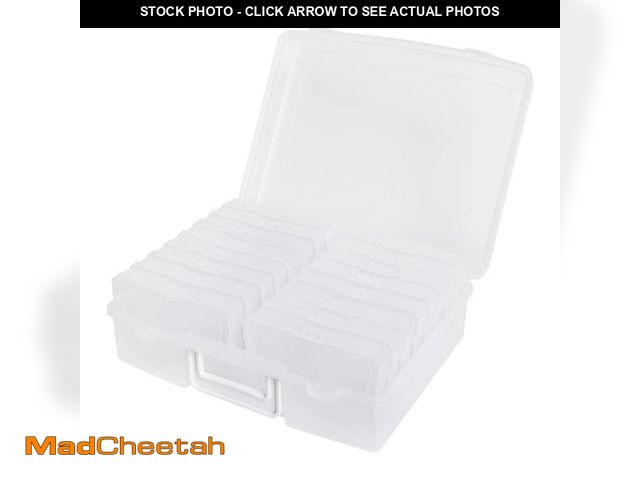 Lot 74-12310934 - novelinks Clear 4" x 6" Photo Organizer with Handle Ã¢â¬â 16 Transparent Inner Photo Storage Case...