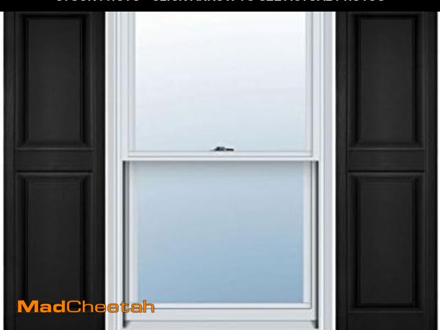 Lot 74-12096118 - Ekena Millwork Lifetime Vinyl LP2S12X05100BL Standard Two Equal Panel Vinyls, Raised Panel Vinyl Shu...