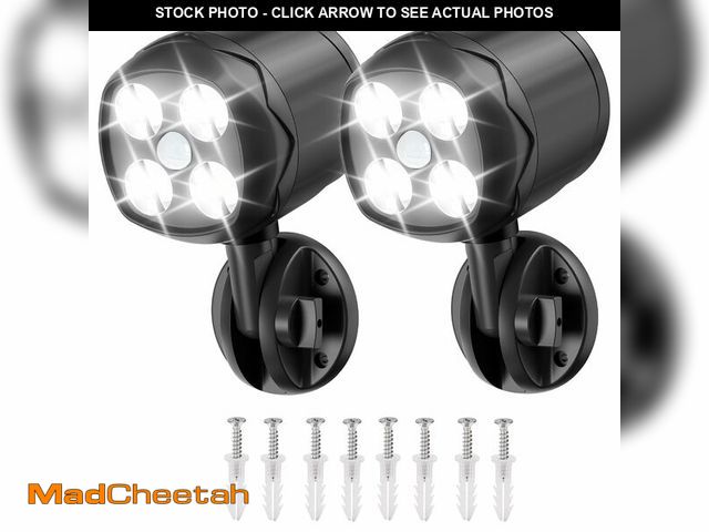 Lot 74-14056581 - Ambaret Battery Operated Motion Outdoor Waterproof Lights, 800 Lumen Bright Battery Powered Night Ac...