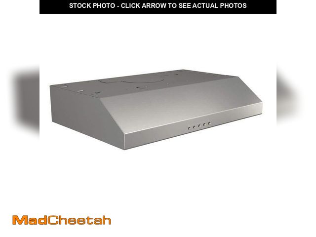 Lot 74-12920188 - Broan-NuTone Glacier BCSQ1 30 in. 375 Max Blower CFM Convertible Under-Cabinet Range Hood with Light...