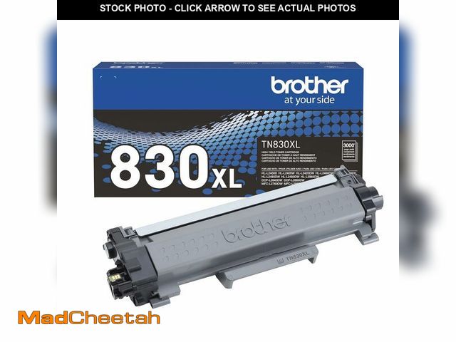 Lot 74-14585173 - Brother TN830XL Toner Cartridge, Genuine Black High Yield - UNUSED