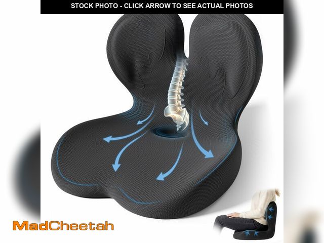 Lot 74-14272095 - Seat Cushion,Office Chair Cushion with Lumbar Support,Memory Foam Car Orthopedic Cushion,Ergonomic D...