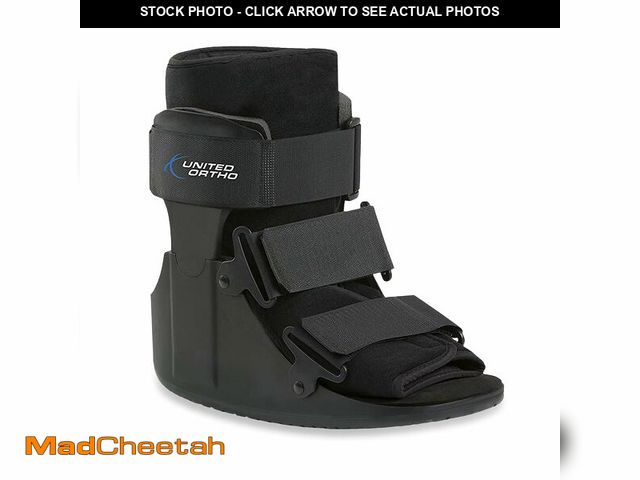 Lot 74-12706887 - United Ortho USA14013 Short Cam Walker Fracture Boot, Small, Black - USED