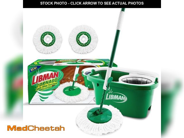 Lot 74-12731492 - Libman Microfiber Tornado Wet Spin Mop and Bucket Floor Cleaning System with 2 Refills - UNUSED