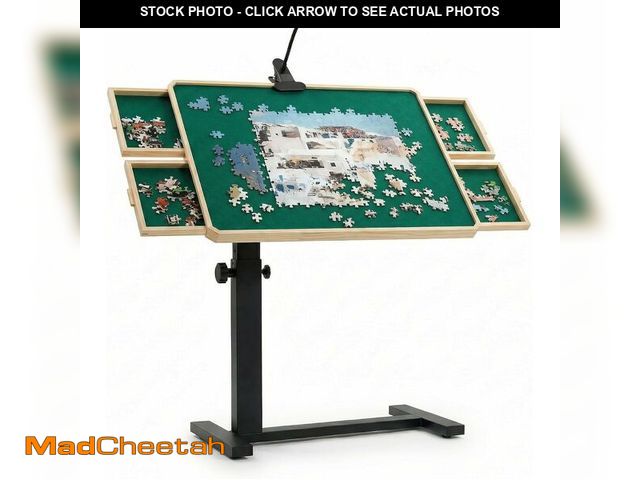 Lot 74-14078275 - Puzzle Table with Drawers 1500 Pieces Adjustable Puzzle Tables for Adults with 4 Drawers and Cover 3...