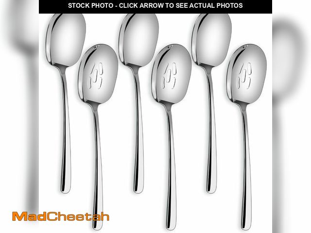 Lot 74-12705899 - SOLEADER Extra Large Serving Spoons for Buffet, 12 Inch Stainless Steel Serving Spoons, Big Spoons f...