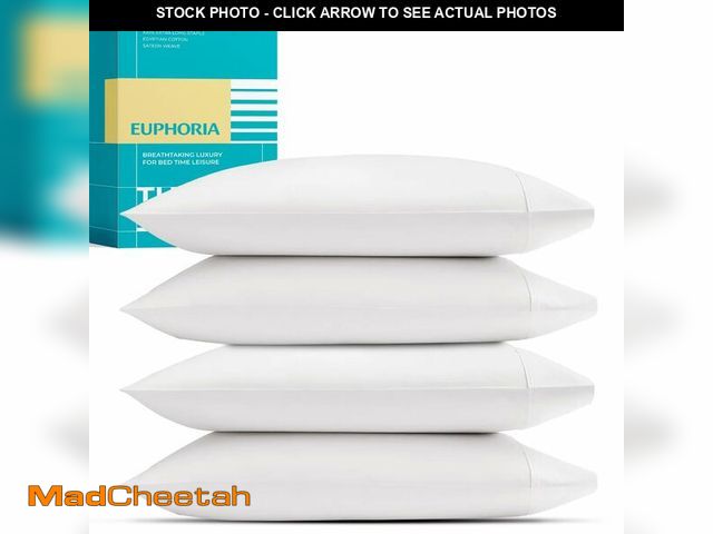 Lot 74-14053600 - Thread Spread 100% Egyptian Cotton Queen Pillow Cases Set of 4 - Luxury 800 Series Euphoria Collecti...