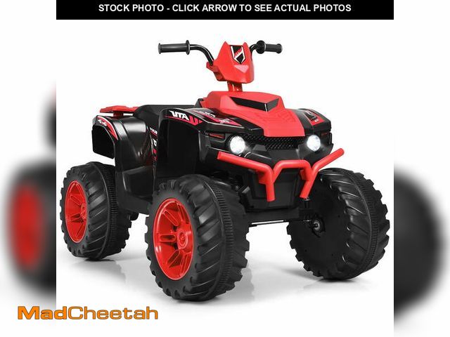 Lot 74-12680205 - (MISSING CHARGER) Costway 12V Kids 4-Wheeler ATV Quad Ride On Car w/ LED Lights Music USB Red - USED