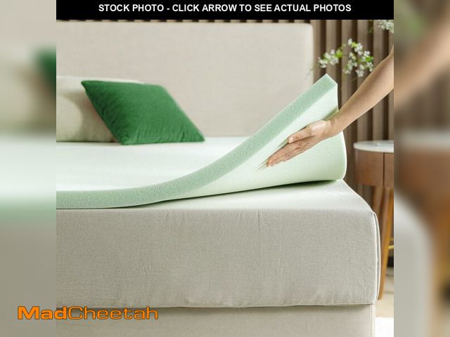Lot 74-14349168 - ZINUS 2 Inch Green Tea Memory Foam Mattress Topper, Pressure-Relieving Layer, Ideal for Back Pain Re...