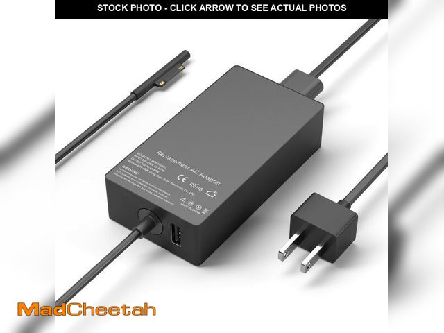 Lot 74-13550536 - YBRUZRUB 65W Surface Pro Charger Compatible with Microsoft Surface Laptop 2 3, Surface Pro X 11 10 9...