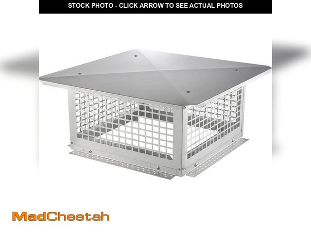 Lot 74-14306608 - VEVOR Chimney Cap 17 in. x 17 in. 304 Stainless Steel Fireplace Chimney Cover Fits Mesh Flue Covers ...