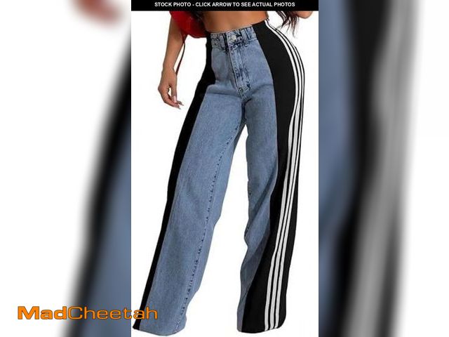 Lot 74-12406255 - Qxlzxy High Waisted Jeans for Women Wide Leg High Waisted Stretchy Buttoned Denim Pants Stretch Bagg...