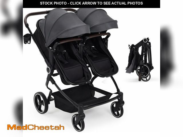 Lot 74-12544811 - GarveeLife Side by Side Double Stroller for Twins, Lightweight Compact Foldable Baby Travel Stroller...