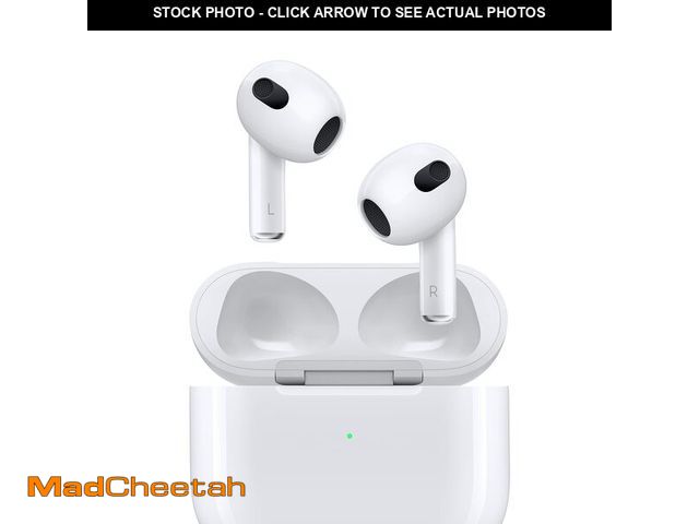 Lot 74-12432803 - Apple AirPods (3rd Generation) Wireless Earbuds with MagSafe Charging Case. Spatial Audio, Sweat and...