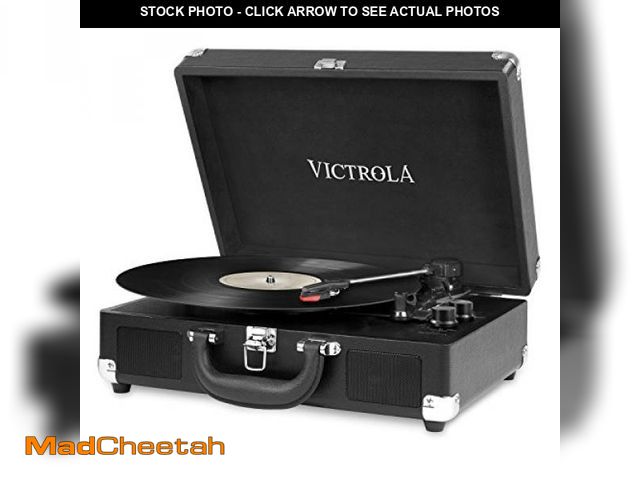Lot 74-12138131 - Victrola Journey Bluetooth Portable Suitcase Record Player - with Built-in Speakers, 3 Speed Vinyl R...