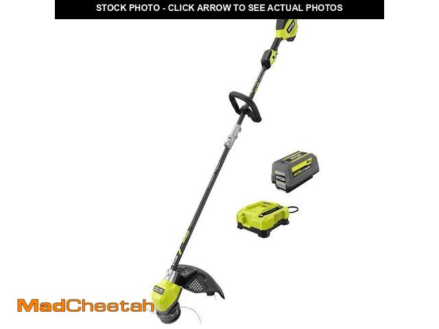 Lot 74-14307063 - RYOBI 40V HP Brushless Whisper Series 17 in. Cordless Battery Carbon Fiber Shaft String Trimmer w/ 6...
