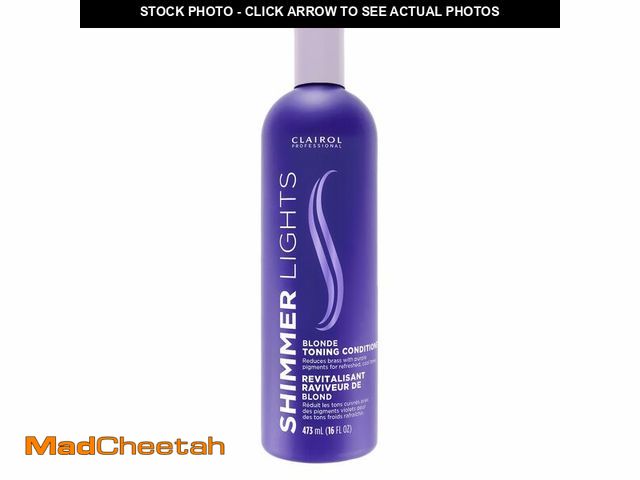Lot 74-14379173 - Clairol Professional Shimmer Lights Purple Conditioner, 16 fl. Oz Neutralizes Brass &amp; Yellow Ton...