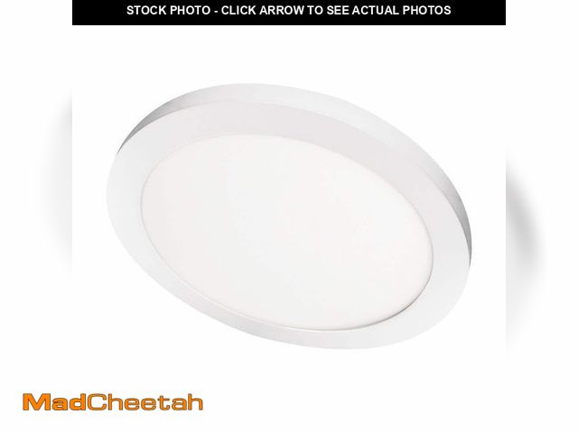 Lot 74-12855213 - Commercial Electric 15 in. 22.5-Watt Dimmable White Integrated LED 1650 Lumens Round Flat Panel Flus...