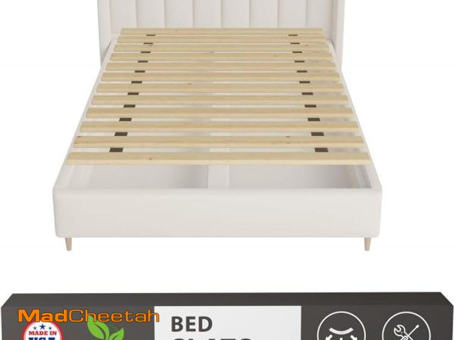 Lot 74-12399826 - Greaton, Wooden Twin Bed Slats for Support Under Mattress - Replacement Wood Slats for Twin Size Bed...